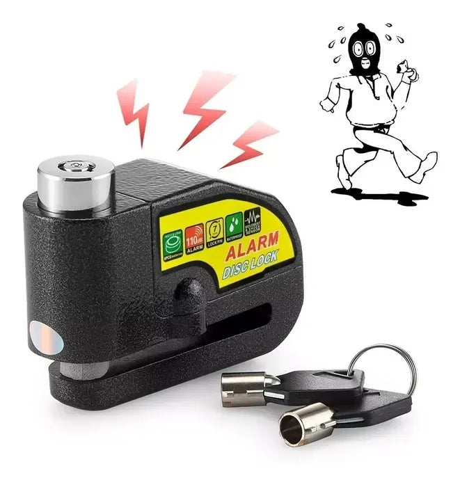 Candado Moto Alarma Freno De Disco Bicic